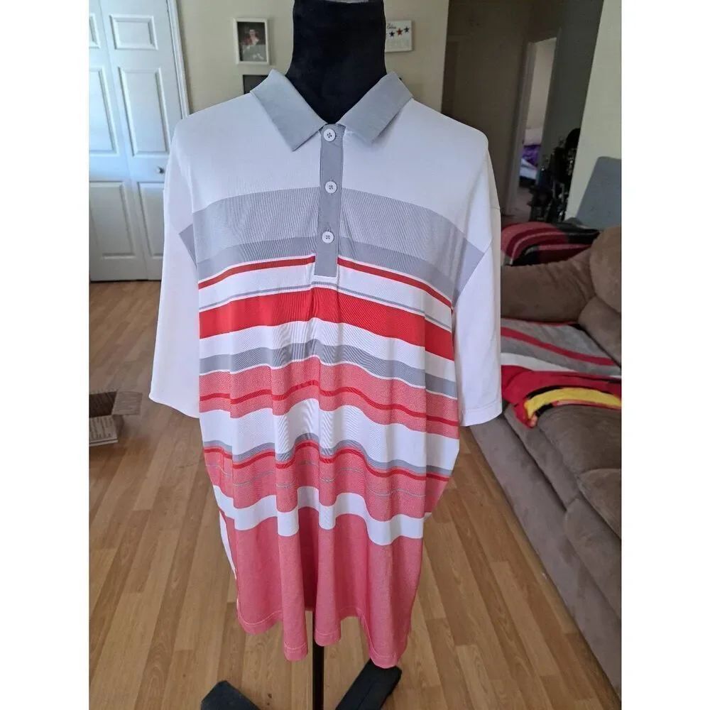 2XL Adidas Golf Climacool Short Sleeve Polo Shirt Casual Athleisure Athletic